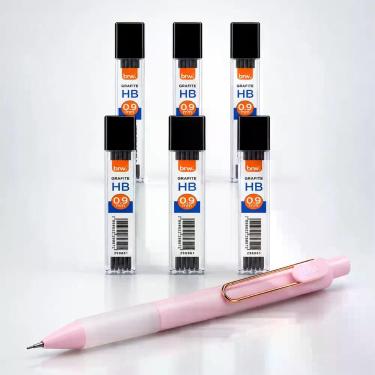 Imagem de Lapiseira 0.9mm Escolar com 6 Tubos de Grafite HB 72 Minas Lista de Ma