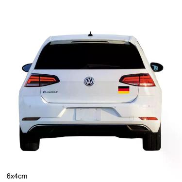 Imagem de Kit 2 Unid. Adesivo Resinado Bandeira Alemanha Decoração Moto Carro Parede Casa 6X4 Cm Preto