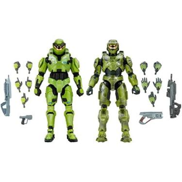 Imagem de Jazwares Coleção Halo Master Chief 20º aniversário Spartan conjunto de boneco de ação de 16,5 cm - exclusivo