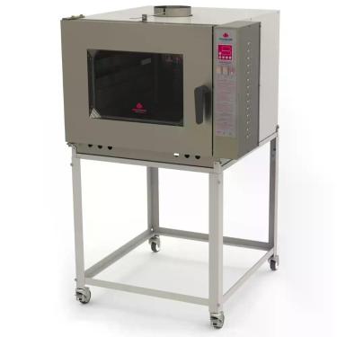 Imagem de Forno Turbo a Gás para Padaria Progás PRP-5000 Capacidade 5 Esteiras com Painel Eletrônico Inox Bivolt