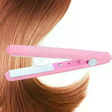 Imagem de Mini Chapinha Prancha 17Cm Bivolt 110|220V Profissional Rosa