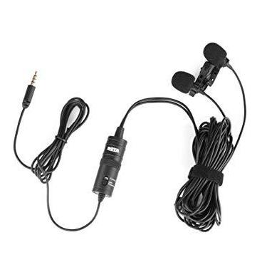 Imagem de Microfone de Lapela Duplo BOYA BY-M1DM, Omni Direcional - Preto