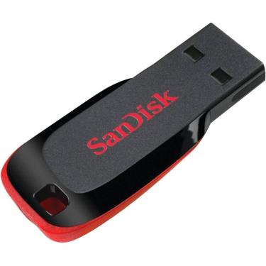 Imagem de Pendrive SanDisk Cruzer Blade 2.0 preto e vermelho - Generica