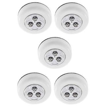 Imagem de 5 Lampadas Parede Teto Interiores Led De Toque Sem Fio COR BRANCA