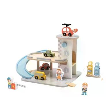 Imagem de Estaciona e Brinca, da Tooky Toy TP532 - Brinquedo de Madeira, Estacio