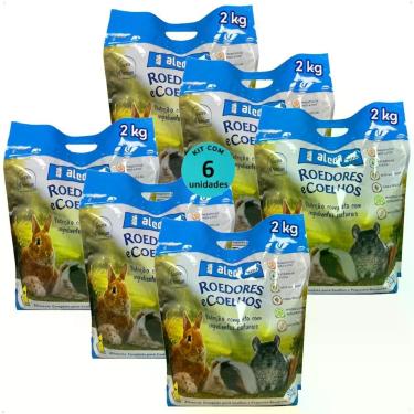 Imagem de Alcon club roedores e coelhos super premium 2kg kit com 6