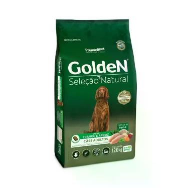 Imagem de Ração Seleção Natural Cães Adultos Frango e Arroz Golden 12 Kg
