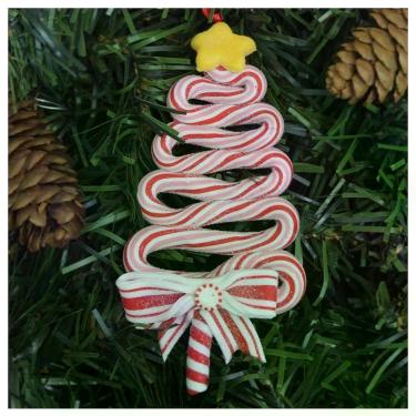 Imagem de Kit 8 Enfeite Pendente Para árvore De Natal Pinheirinho Rosa 13,5cm
