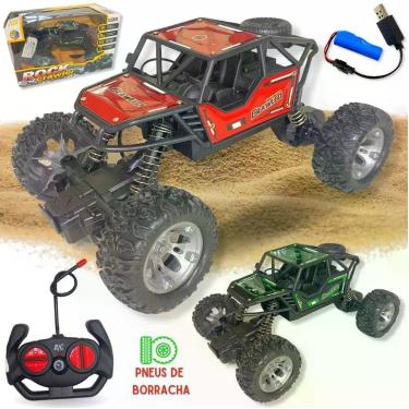Imagem de Carrinho de Controle Remoto 4x4 Suspensão Off-Road Rodas de Borracha R