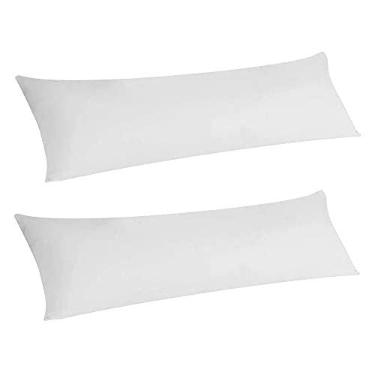 Imagem de 2 Fronhas Capas Travesseiros Xuxão Algodão Branco 1,30x0,40
