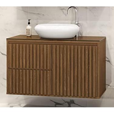 Imagem de Astral Design, Gabinete Ripado 80 c/cuba de louça branca