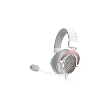Imagem de Headset Gamer Redragon Luna, Microfone Omnidirecional Removível, USB e cabo Y, Branco - H540W