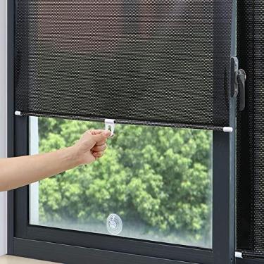 Imagem de Cortinas Rolo para Janela com Ventosa,Para-sol Protetor Solar para Janela,Cortinas de escurecimento de Varanda Persiana PVC,Persiana Portátil para Janela Sala Cozinha Escritório,Carro (50x125cm)