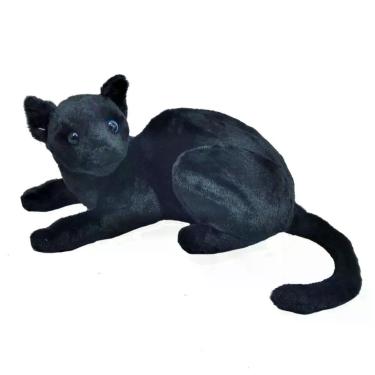 Imagem de Gato Preto Pelúcia 35 C M Comp. Deitado
