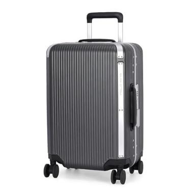 Imagem de Luxcel Mala Bordo 10 kg em Policarbonato Antifurto Super Segura e de Alta Resistencia com Cadeado TSA, Sem Zíper, Padrão ANAC, Rígida, 4 Rodas Giratórias 360 Graus - Cinza