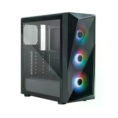 Imagem de Gabinete para Computador CMP 520 Mid Tower ATX Vidro Temperado com 3 Fans ARGB Preto Cooler Master