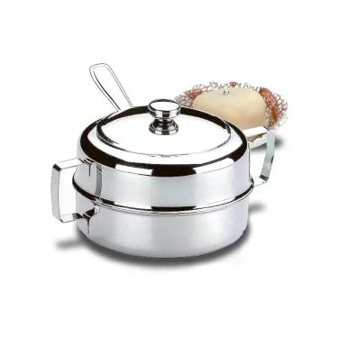 Imagem de Açucareiro com Colher Jornata Armazenamento de Açúcar Aço Inox Alças Laterais para Serviço Café da Manhã Inox Brinox