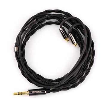 Imagem de Linsoul Tripowin Zombur in Ear Monitor Cabo, 4N Alta Pureza OFC Sem Oxigênio, Cabo IEM HiFi com Fio, Camada Externa de Fio de Algodão, Conector de Áudio de 3,5 mm para Músico Audiófilo (sem microfone,