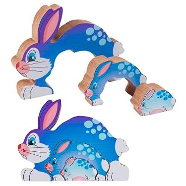 Imagem de Quebra Cabeça Infantil Madeira Pedagógico De Animais Coelho Brinquedo Educativo Didático Fazendinha - Maninho Brinquedos