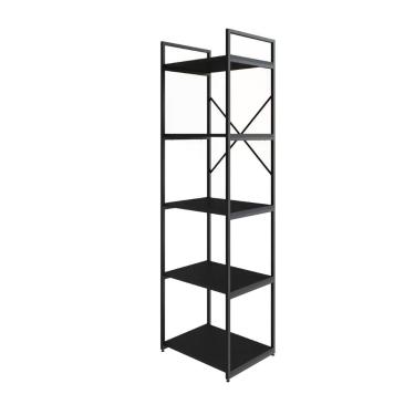 Imagem de Estante C/05 Prateleiras 152x45x33cm Yon Preto Tx/est.preta Preto Tx/est.preta