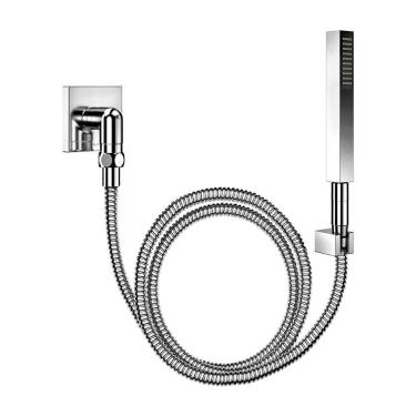 Imagem de Ducha Manual Com Joelho 90° Docol Square 1834706 Cromada