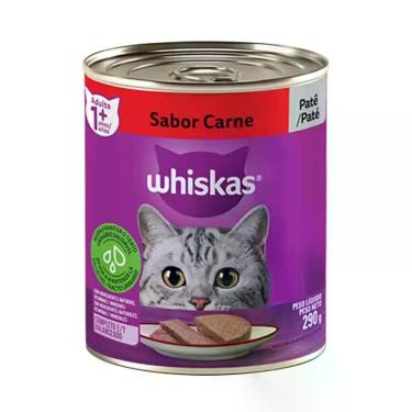 Imagem de Ração para Gatos Whiskas Premium Carne Lata 290g, Carne, 290g