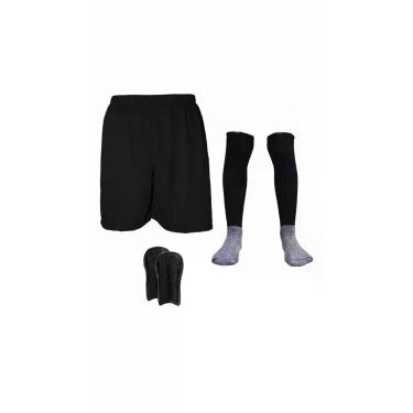 Imagem de Kit Futebol Infantil: Short, Meião e Caneleira - Congratulations Store