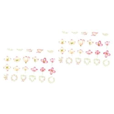 Imagem de Abaodam 6 Caixas Adesivos De Flores Artesanato Diy Adesivo Floral Decalque De Flor De Notebook Adesivo De Papel Para Artesanato Etiquetas Adesivas Adesivos Florais Foto Presente Rosa