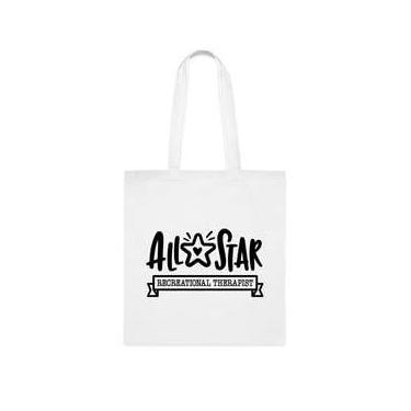 Imagem de Sacola de terapeuta, sacola All Star para terapeuta, presente para terapeuta, bolsa de ombro para terapeuta, bolsas reutilizáveis para terapeuta, ideia de de Natal, Branco