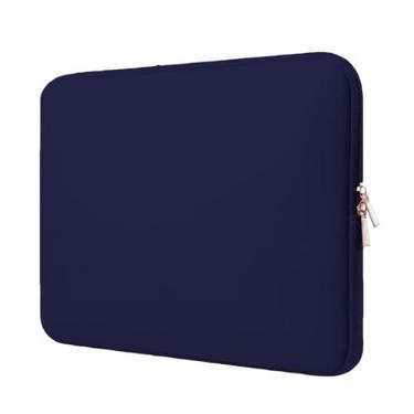 Imagem de Capa Case para Notebook 11 a 17 Polegadas em Neoprene Premium, Capa Protetora Impermeável com Zíper Duplo(Azul Marinho,11.6)