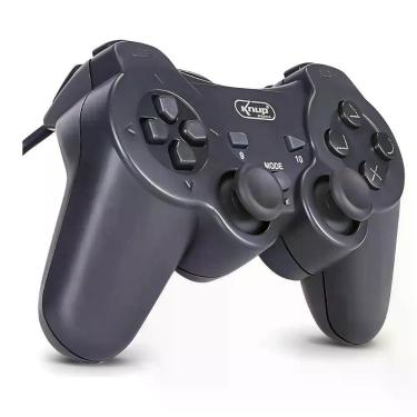Imagem de Joystick USB para PC Knup Brasil Kp-CN701 com 12 Botões e 2 Analógicos Plástico