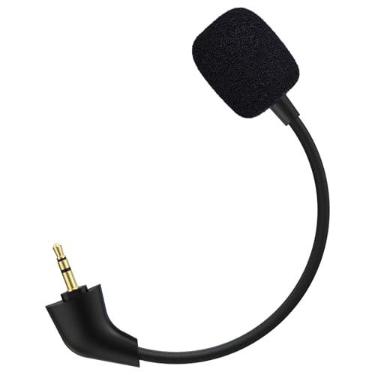 Imagem de Microfone de substituição para HyperX Cloud II, Cloud, CloudX 2ª geração removível com cancelamento de ruído de 3,5 mm com capa de espuma, microfone reto para jogos