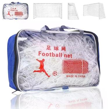 Imagem de Rede Futebol Kit 2 Uni Futsal Trava De Gol Jogo Treino Campo Salao Society Quadra Escola Esporte Ginasio Clube