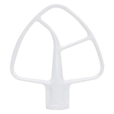 Imagem de Batedor plano revestido K45B para batedeira Kitchen-Aid. Batedor de pá W10672617 WPW10672617 compatível com Whirlpool KSM45, KSM75, KSM88, KSM90, KSM100, KSM110, KSM120, KSM150, KSM160, KSM160, KSM160, KSM160, KSM160, KSM150, KSM160, KSM180