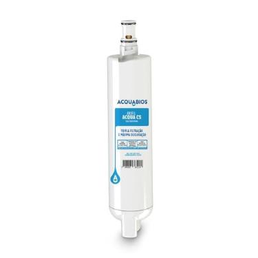 Imagem de Refil Filtro De Água Acqua Cs 30/34/35 Acquabios 1005-0046 (Compatível Consul), Branco, Tripla Filtração E Máxima Decloração, Bateria Inclusa