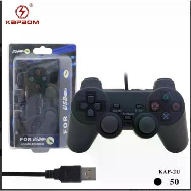 Imagem de Controle Joystick USB para PC Kapbom Doubleshock KAP-2U com Tecnologia Vibratória