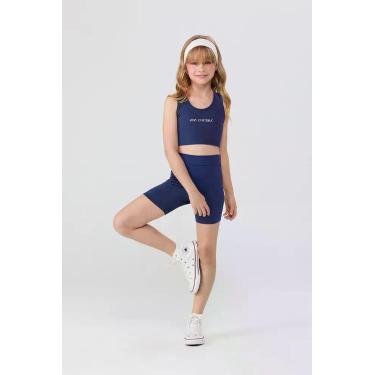 Imagem de Conjunto Infantil Feminino Esportivo Top e Shorts Biker - Vida Costeir