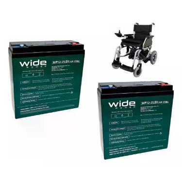Imagem de Kit 2 Baterias Wide Bike Elétrica Ciclo Profundo 12v 25ah