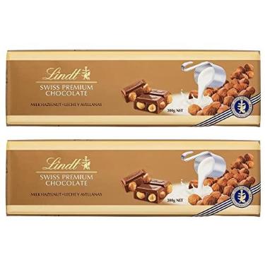 Imagem de Chocolate Lindt Premium, Ao Leite c/Avelã, 2 barras de 300g