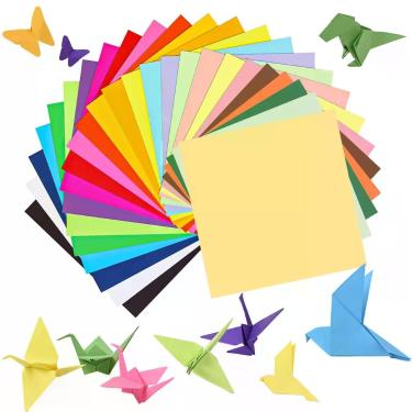 Imagem de Papel para Origami SiluFlorid 300 Folhas 25 Cores 15 x 15 cm