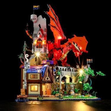 Imagem de GEAMENT LED Light Kit Compatible with Lego Dungeons & Dragons: Red Dragon's Tale - Lighting Set for Ideas 21348 (Model Set Not Included)