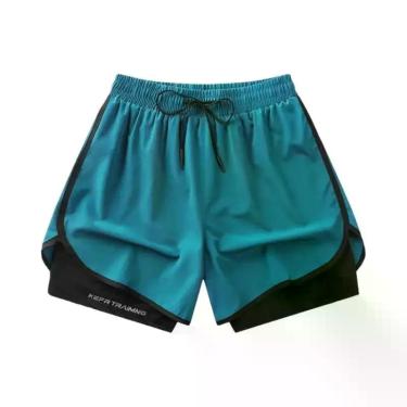 Imagem de Shorts Esportivos Unissex S-5XL De Camada Dupla Antirreflexo 2025, Con