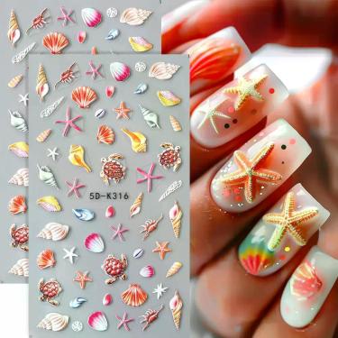 Imagem de Adesivos para Unhas SUTOZMIWE 5D Oceanos de Verão 2 unidades