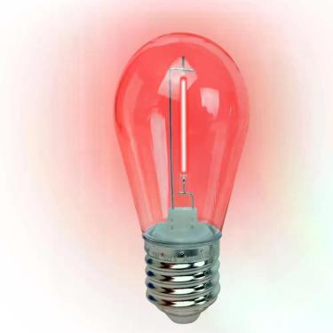 Imagem de Lâmpada Led Filamento Vermelho 1w E-27 220v 4 Peças Foxlux