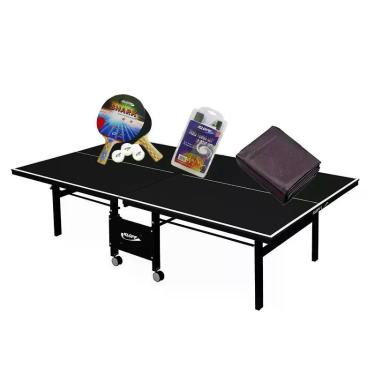 Imagem de MESA PING PONG 1084 PRETA KLOPF + Kit Raq e Bol + Rede Master + Capa