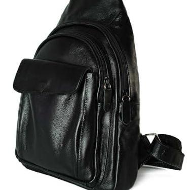 Imagem de Bolsa Masculina Transversal 100% Couro Bovino Legítimo 013 pochete transversal couro (preta)