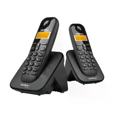 Imagem de Telefone sem Fio com Ramal Intelbras TS 3112 com Identificador de Chamadas Preto Bivolt