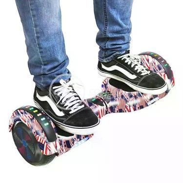 Imagem de Hoverboard Infantil Skate Elétrico Adesivado America Led USA