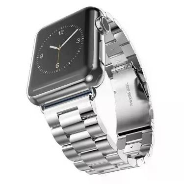 Imagem de Pulseira para Appele Waatch 42mnm 44mnm Classic Metal Prata - SWSTRAP
