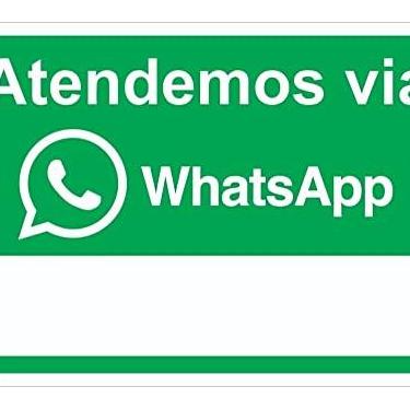 Imagem de Placa Sinalização Aviso Atendemos Via WhatsApp